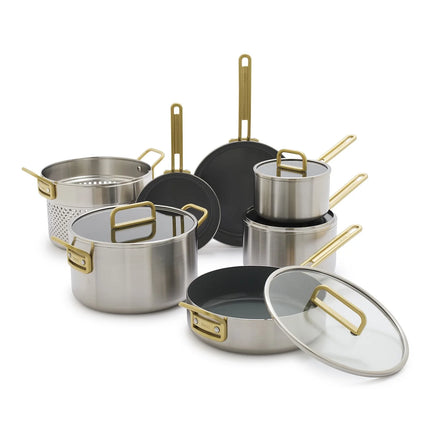 Greenpan Tucci Topfset 3-ply 11-teilig - Edelstahl