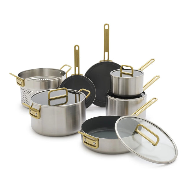 Greenpan Tucci Topfset 3-ply 11-teilig - Edelstahl