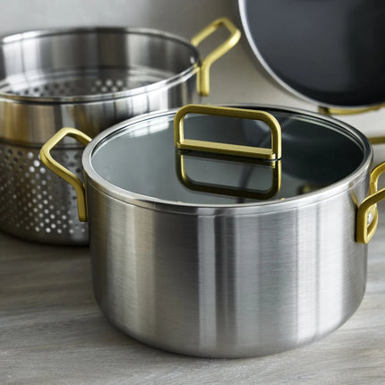 Greenpan Tucci Topfset 3-ply 11-teilig - Edelstahl