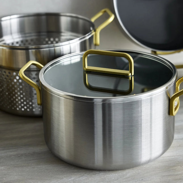 Greenpan Tucci Topfset 3-ply 11-teilig - Edelstahl