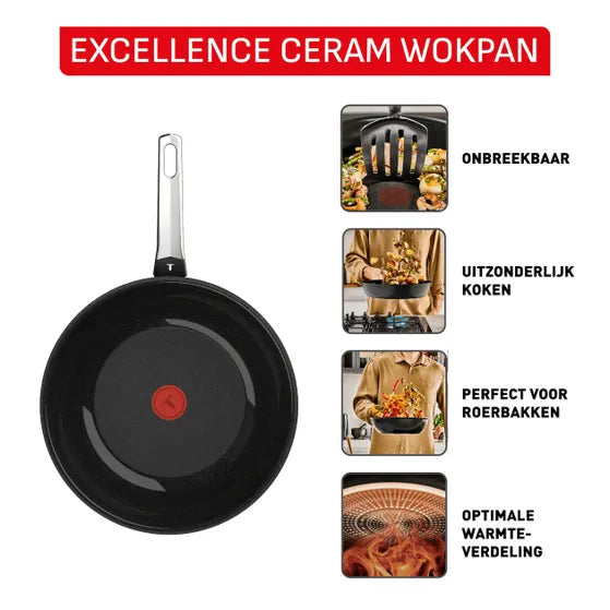 Tefal Excellence Keramik-Wok 28 cm