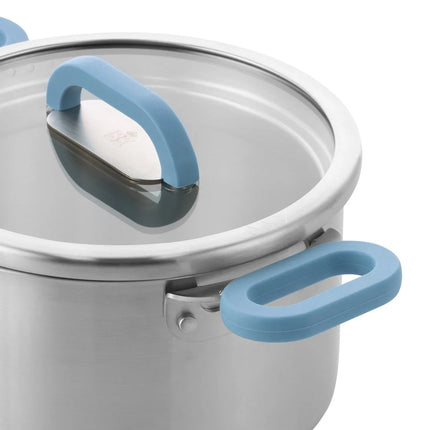Kookpan blauw handgreep