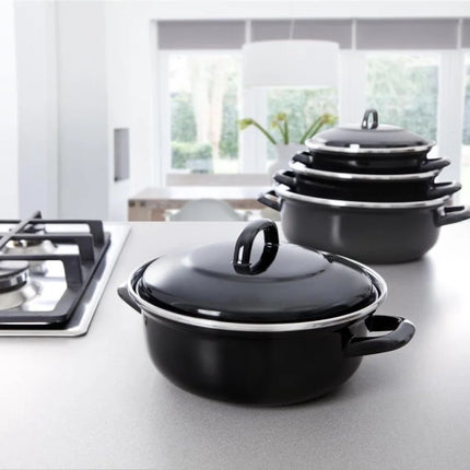 BK Fortalit Braadpan 24 cm - zwart stapel