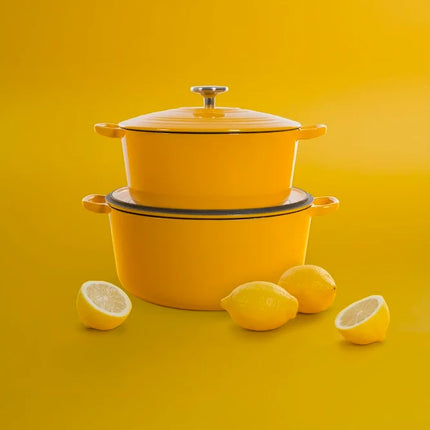 BK Bourgogne Bräter Gusseisen - Sunny Yellow 24cm / 4,2L