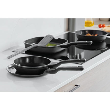 BergHOFF Leo Stone+ Topfset 5-teilig - PFAS-frei - Downdraft-Töpfe
