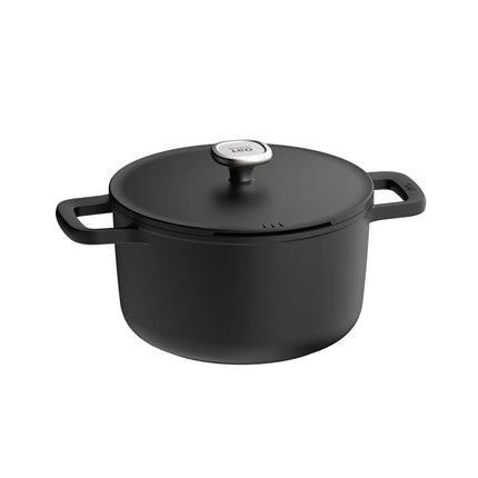 BergHOFF Leo Phantom Kochtopf schwarz - PFAS-frei - Downdraft