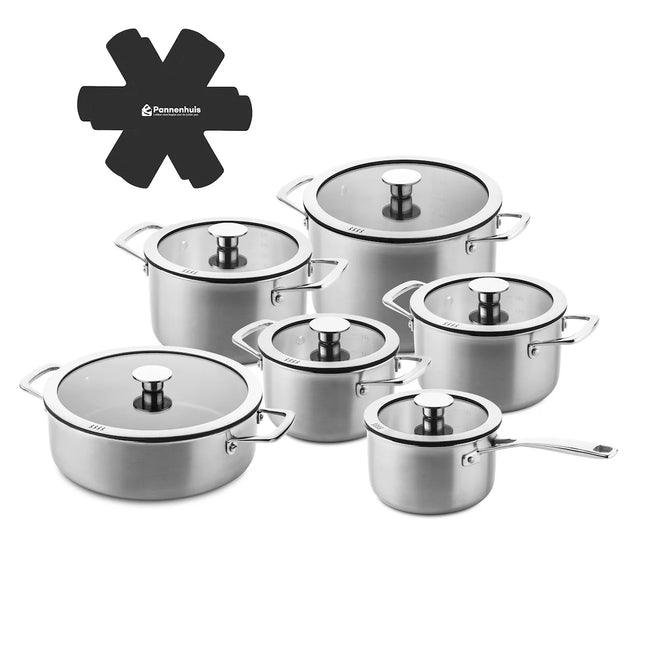 DUCQ Downdraft Pfannenset - 6-teilig - Mit gratis Pfannenschonerset
