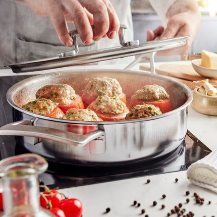 Demeyere Industry 5 Sauté-Pfanne / Schwenkpfanne / Bratpfanne mit geschlossenem Rand