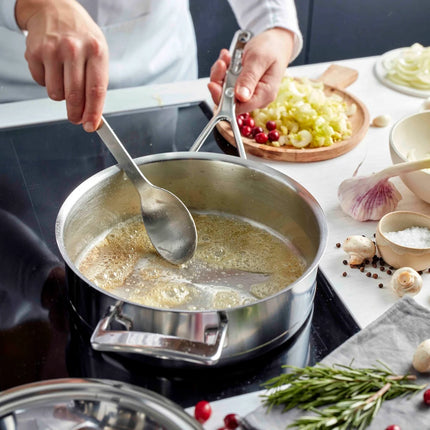 Demeyere Silver 7 Schwenkpfanne / Sautépfanne doppelwandiger Deckel