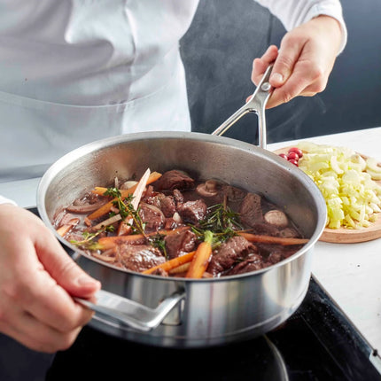 Demeyere Silver 7 Schwenkpfanne / Sautépfanne doppelwandiger Deckel