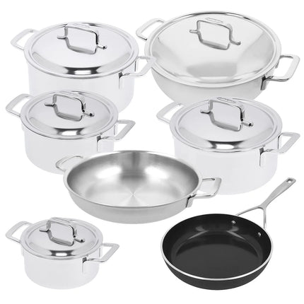 Demeyere Intense 5 Topfset - 7-teilig komplett mit kostenloser Pfannenschoner
