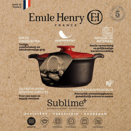 Emile Henry Sublime+ Schmortopf 22 cm