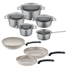 Fissler Phi Collection Topfset mit Stielkasserolle und Glasdeckeln, 8-teilig
