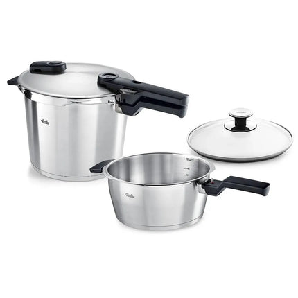 Fissler Vitaquick Premium Snelkookpan-set 3.5L & 6L met stoominzet