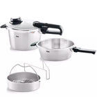 Fissler Vitavit Premium Schnellkochtopf-Set - 2,5 l und 4,5 l mit Dämpfeinsatz