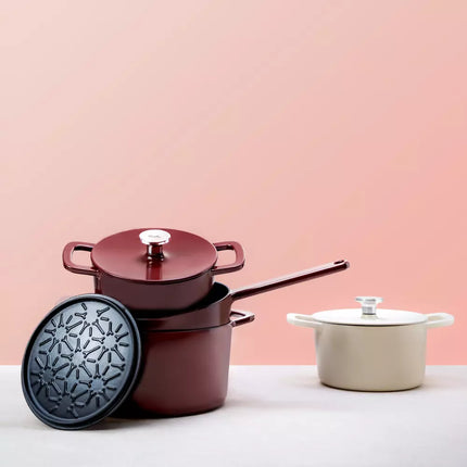 Fissler Moments Schmortopf Gusseisen - Elfenbeinweiß 24 cm