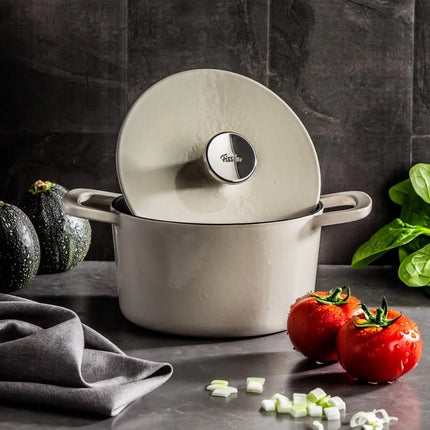 Fissler Moments Schmortopf Gusseisen - Elfenbeinweiß 24 cm