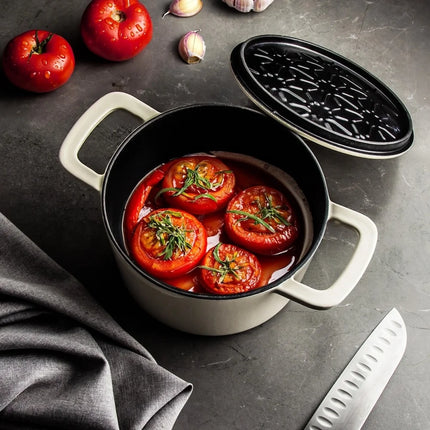 Fissler Moments Schmortopf Gusseisen - Elfenbeinweiß 24 cm