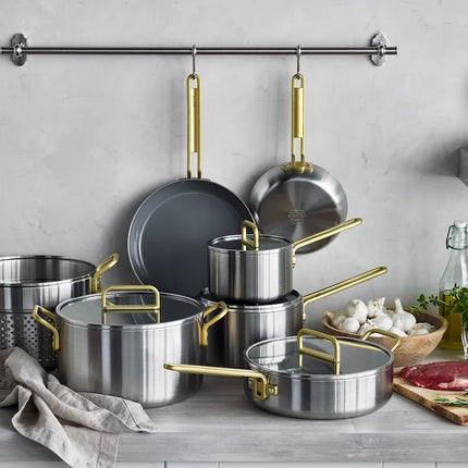 Greenpan Tucci Topfset 3-ply 11-teilig - Edelstahl