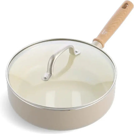 GreenChef Nordics Crème Schmorpfanne mit Deckel 24 cm