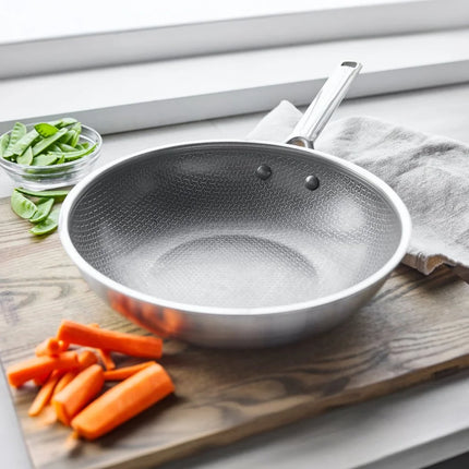 GreenPan Apex Wok 28cm Triply Edelstahl