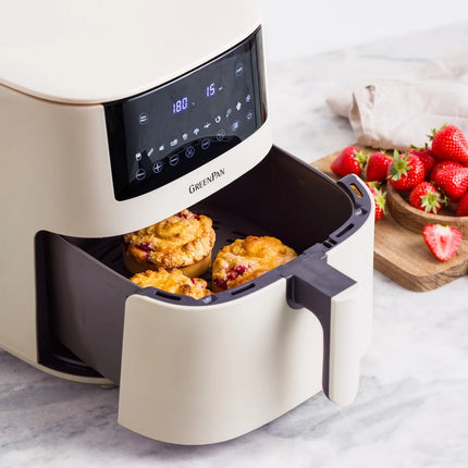 GreenPan Bistro XL Heißluftfritteuse 7,2L - PFAS-frei Creme