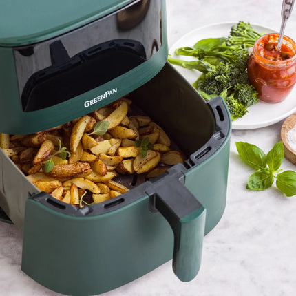 GreenPan Bistro XXL Heißluftfritteuse 7,2L – PFAS-frei Pine Green