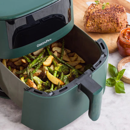 GreenPan Bistro XXL Heißluftfritteuse 7,2L – PFAS-frei Pine Green