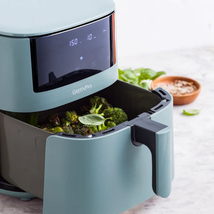 GreenPan Bistro XL Heißluftfritteuse 7,2L - PFAS-frei Smokey Blue