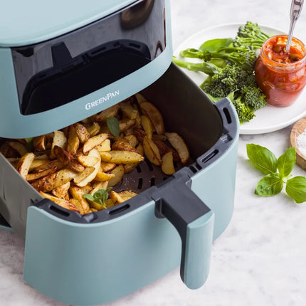 GreenPan Bistro XL Heißluftfritteuse 7,2L - PFAS-frei Smokey Blue
