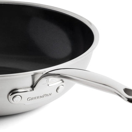 GreenPan Premiere Wok Edelstahl 30 cm Edelstahl