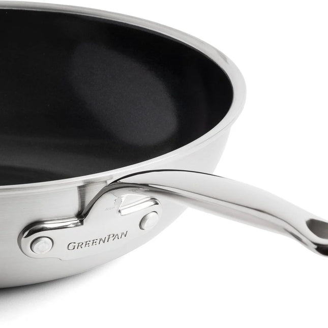 GreenPan Premiere Wok Edelstahl 30 cm Edelstahl