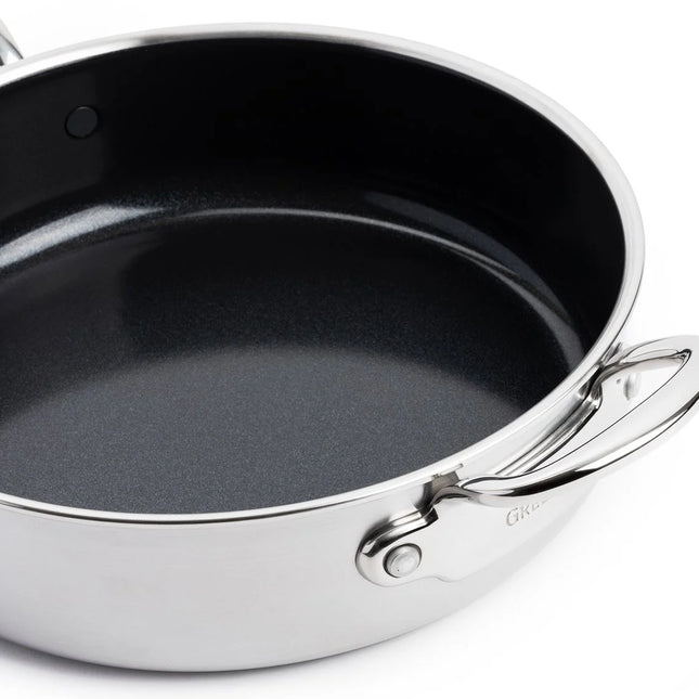 GreenPan Premiere Schwenkpfanne mit Deckel Edelstahl 26 cm