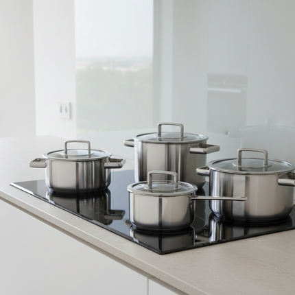 Habonne royal pannenset in keuken