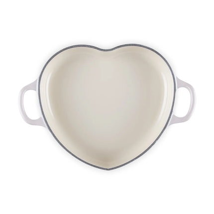 Le Creuset Flacher Bräter Herzform 20 cm / 1 l - Shell Pink