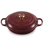Le Creuset flacher Bräter Campagnard Signature Granat 30 cm