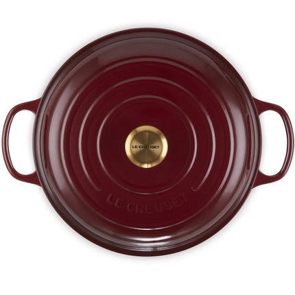 Le Creuset flacher Bräter Campagnard Signature Granat 30 cm
