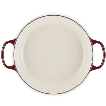 Le Creuset flacher Bräter Campagnard Signature Granat 30 cm