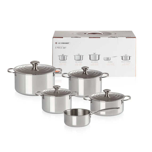 Le Creuset Signature Edelstahl-Topfset 5-teilig