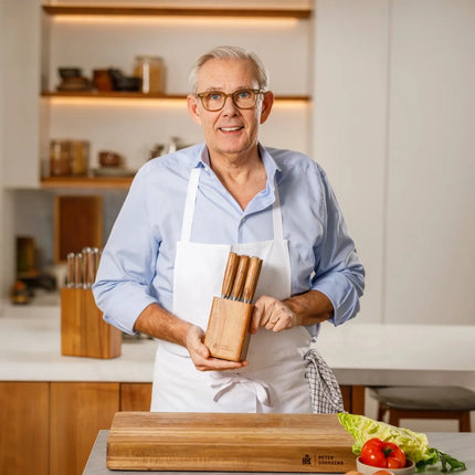 BK Peter Goossens Steakmesserblock mit 6 Steakmessern - Akazienholz