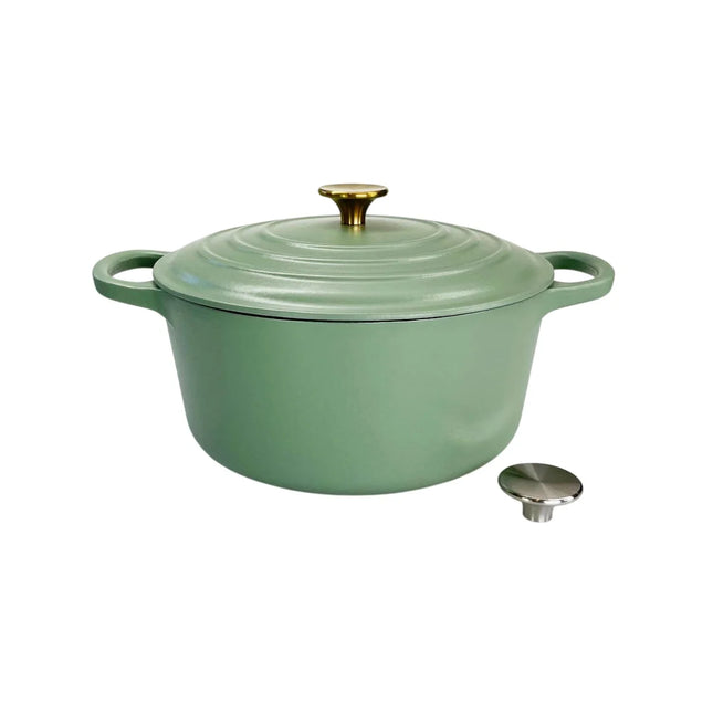 Redelaar Braadpan Gietijzer 26cm / 4.5L Mat Groen