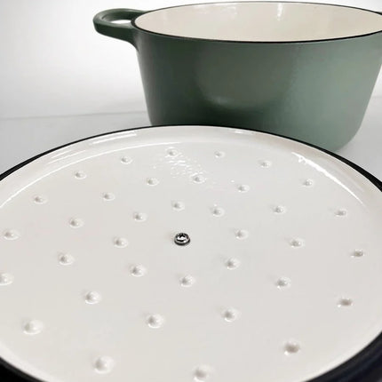 Redelaar Braadpan Gietijzer 26cm / 4.5L Mat Groen deksel