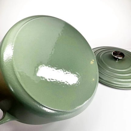 Redelaar Braadpan Gietijzer 26cm / 4.5L Mat Groen onderzijde