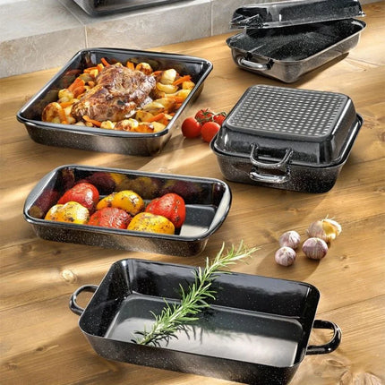 RIESS Ovenschaal Laag - 42 x 33 x 4.5 cm - Zwart