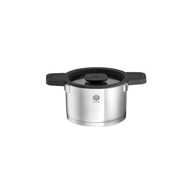 Schulte-Ufer Maxa Kookpan RVS - met Glasdeksel Geschikt voor downdraft