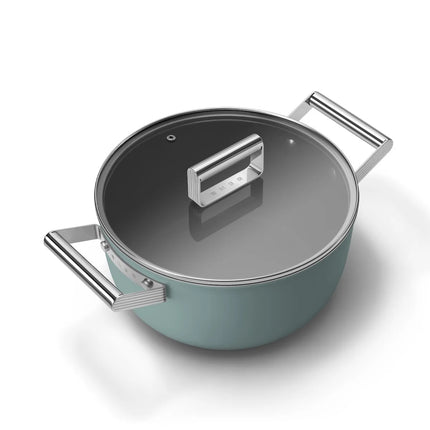 SMEG Bratpfanne mit Keramikbeschichtung Smaragdgrün 24 cm