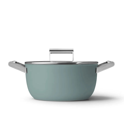 SMEG Bratpfanne mit Keramikbeschichtung Smaragdgrün 24 cm