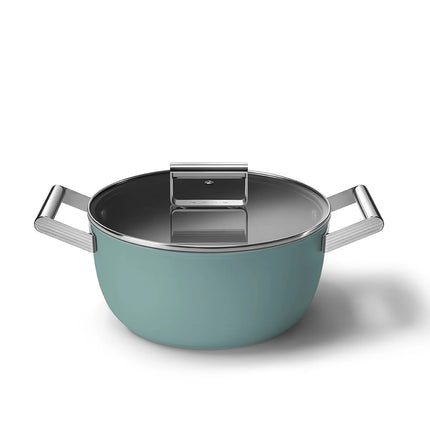 SMEG Bratpfanne mit Keramikbeschichtung Smaragdgrün 24 cm