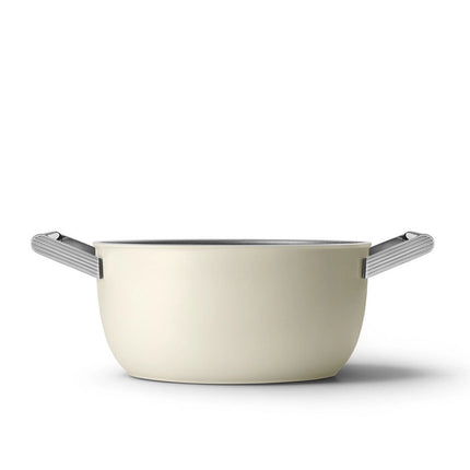 SMEG Bratpfanne Keramikbeschichtung Creme 24cm