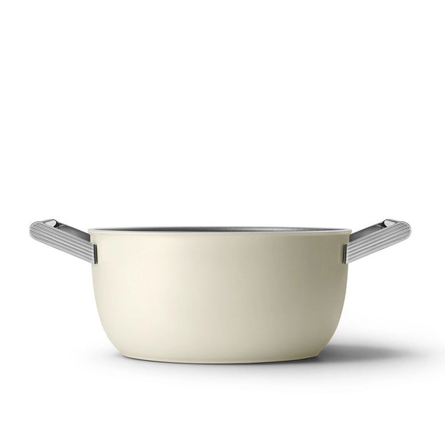 SMEG braadpan keramische coating Creme 24cm